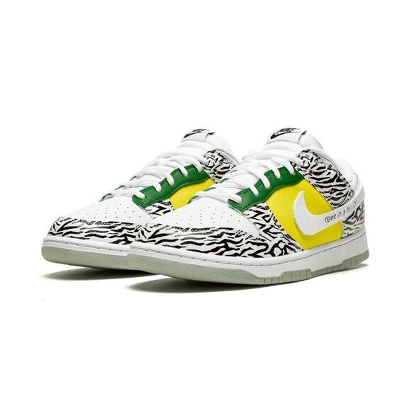 Nike Men's Dunk Low Doernbecher 2022 Sneakers - White/Green/Yellow 11.5 - Picture 8 of 13